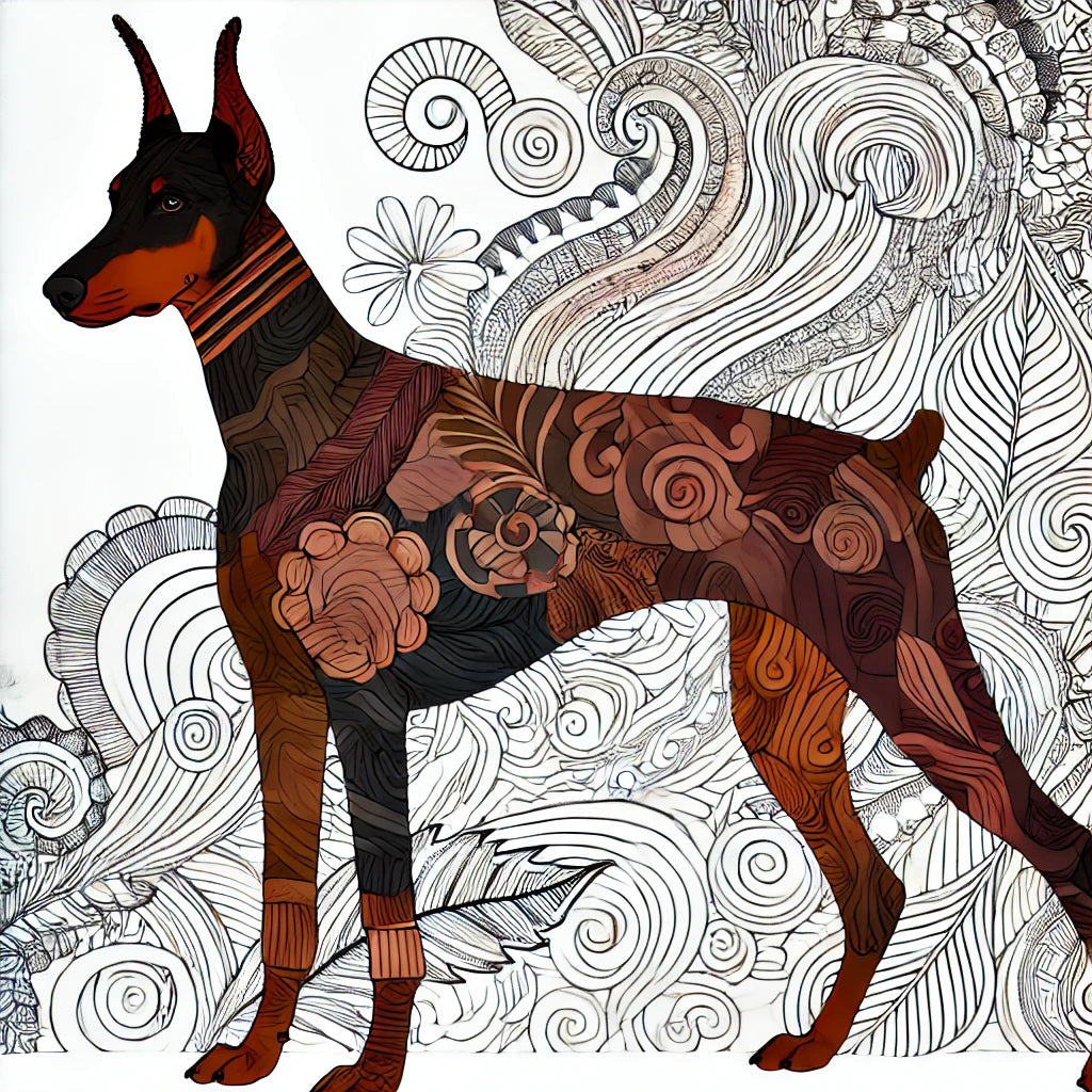 Today's Freebie: Unleash Your Inner Artist with This Doberman Delight!