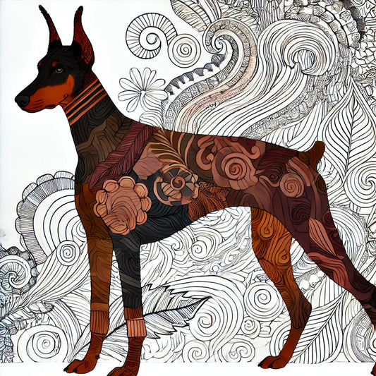 Today's Freebie: Unleash Your Inner Artist with This Doberman Delight!