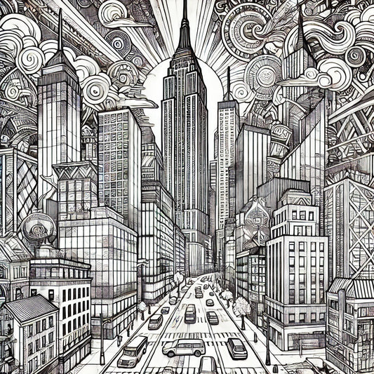 Just a Girl with Goals – Free Coloring Page 🌆