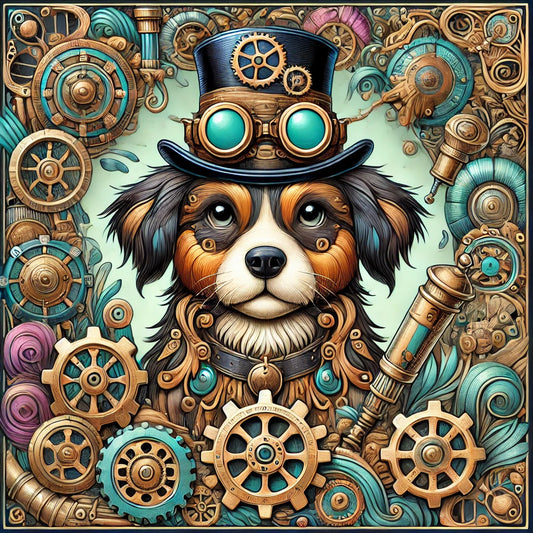 Steampunk Meets Adorable Pups! 🐩🛠️