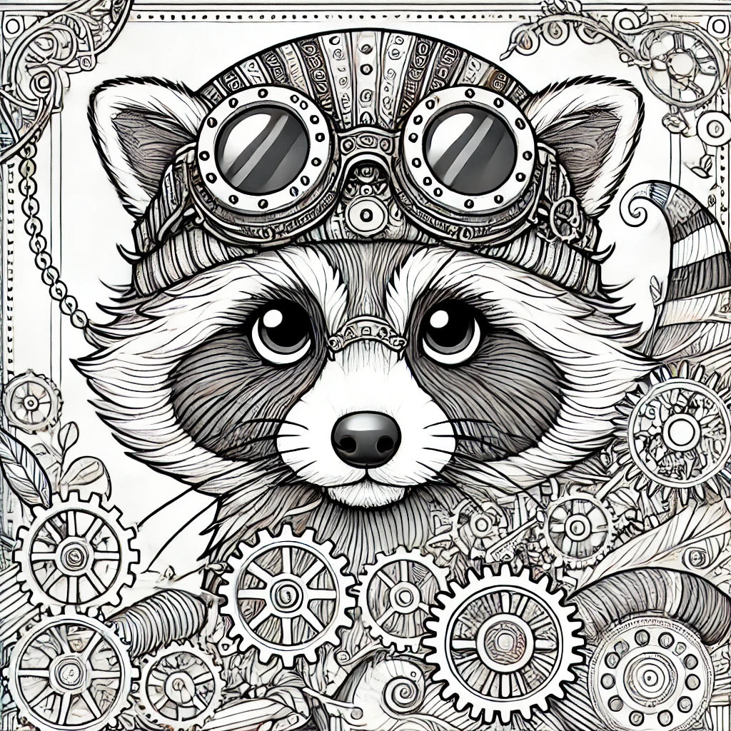 Raccoon + Steampunk? Yes, Please! 🦝🔩