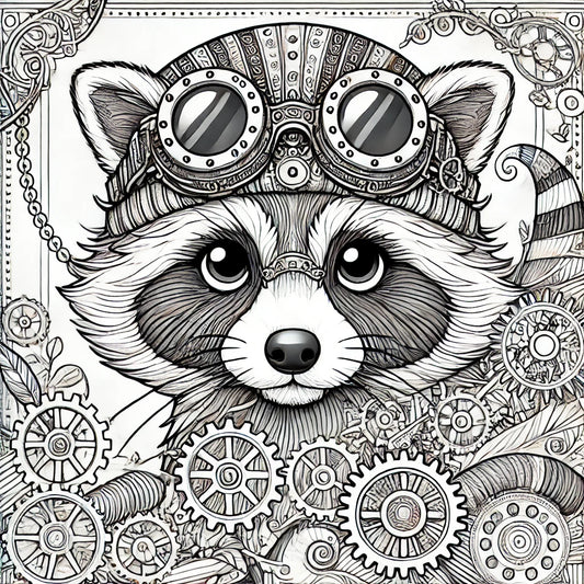 Raccoon + Steampunk? Yes, Please! 🦝🔩