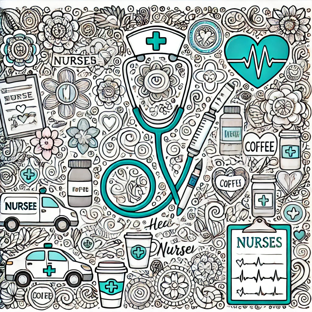 A Coloring Page for Nurses Who Rock