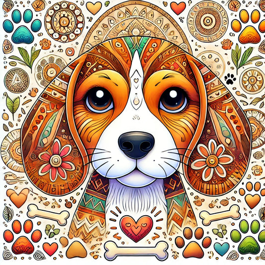 Steal Some Time to Color This Cute Beagle! 🐕🖍️
