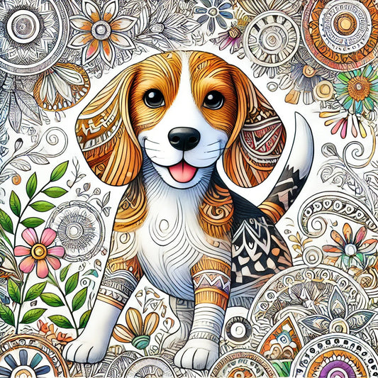 Beagle Bliss in Today’s Free Coloring Page! 🐕🎨