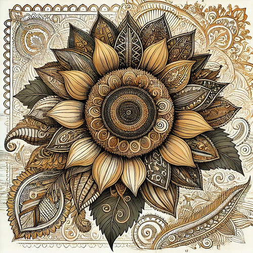 Add a Boho Touch to Your Day with This Free Sunflower Design