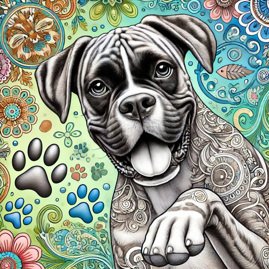 Relax and Color with Boxer Dog Goodness! 🐾🎨
