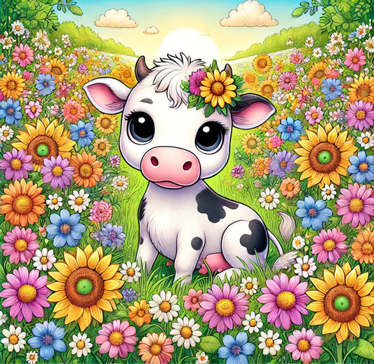 Today's Free Page: The Flower-Loving Cow 🌼