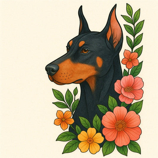 Get Your Freebie: Doberman in Bloom 🌸