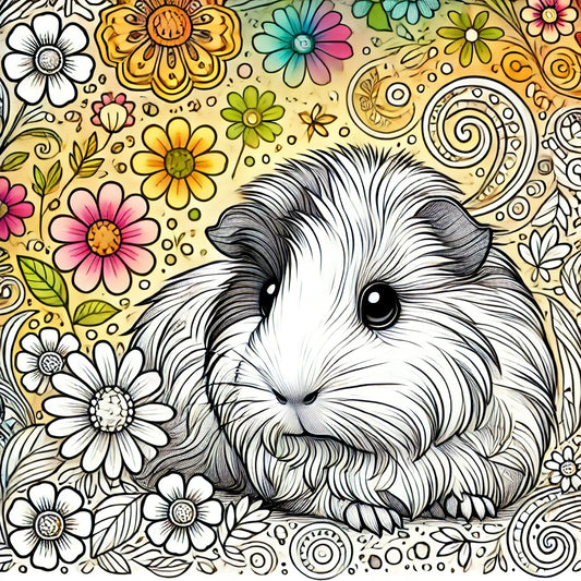 Guinea Pig Fun! Time to Color Today’s Freebie! 🐾🖍️