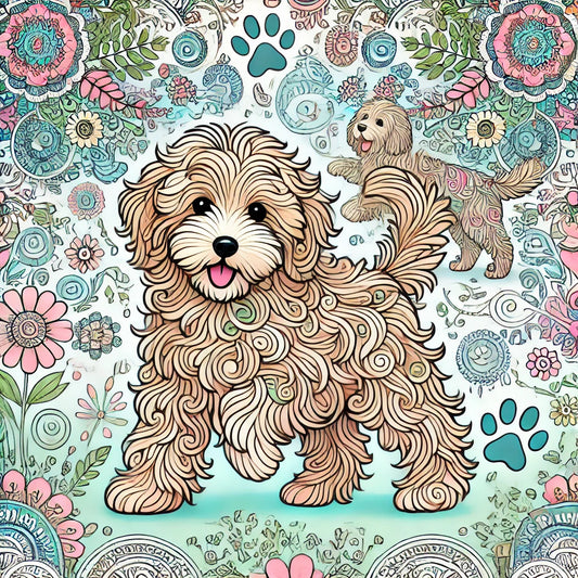 Cuteness Overload—Today's Free Labradoodle Coloring Page! 🐶💫