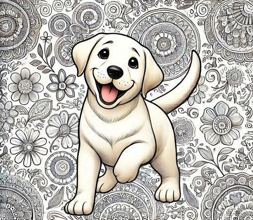 Relax and Color This Adorable Labrador Freebie
