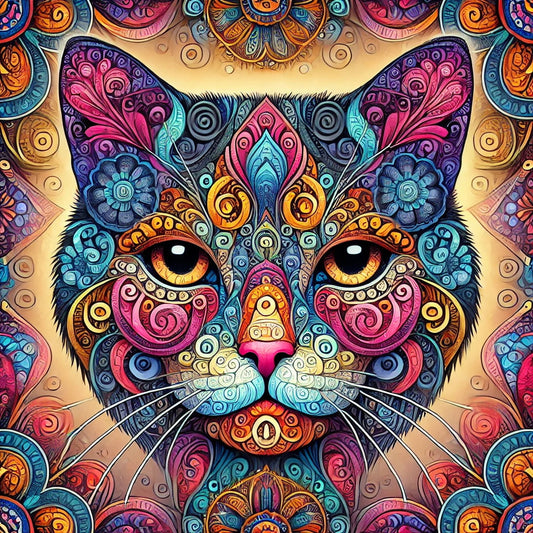 Let’s Get Purr-fectly Creative with This Free Mandala! 😻🌀