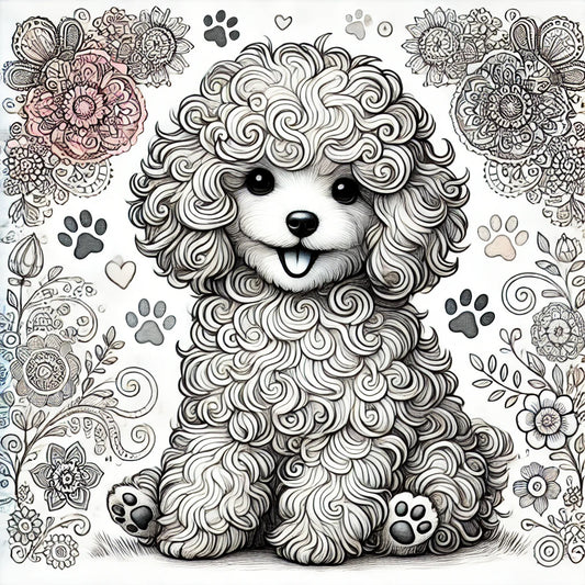 Fluffy Poodle Fun! 🐾🖍️