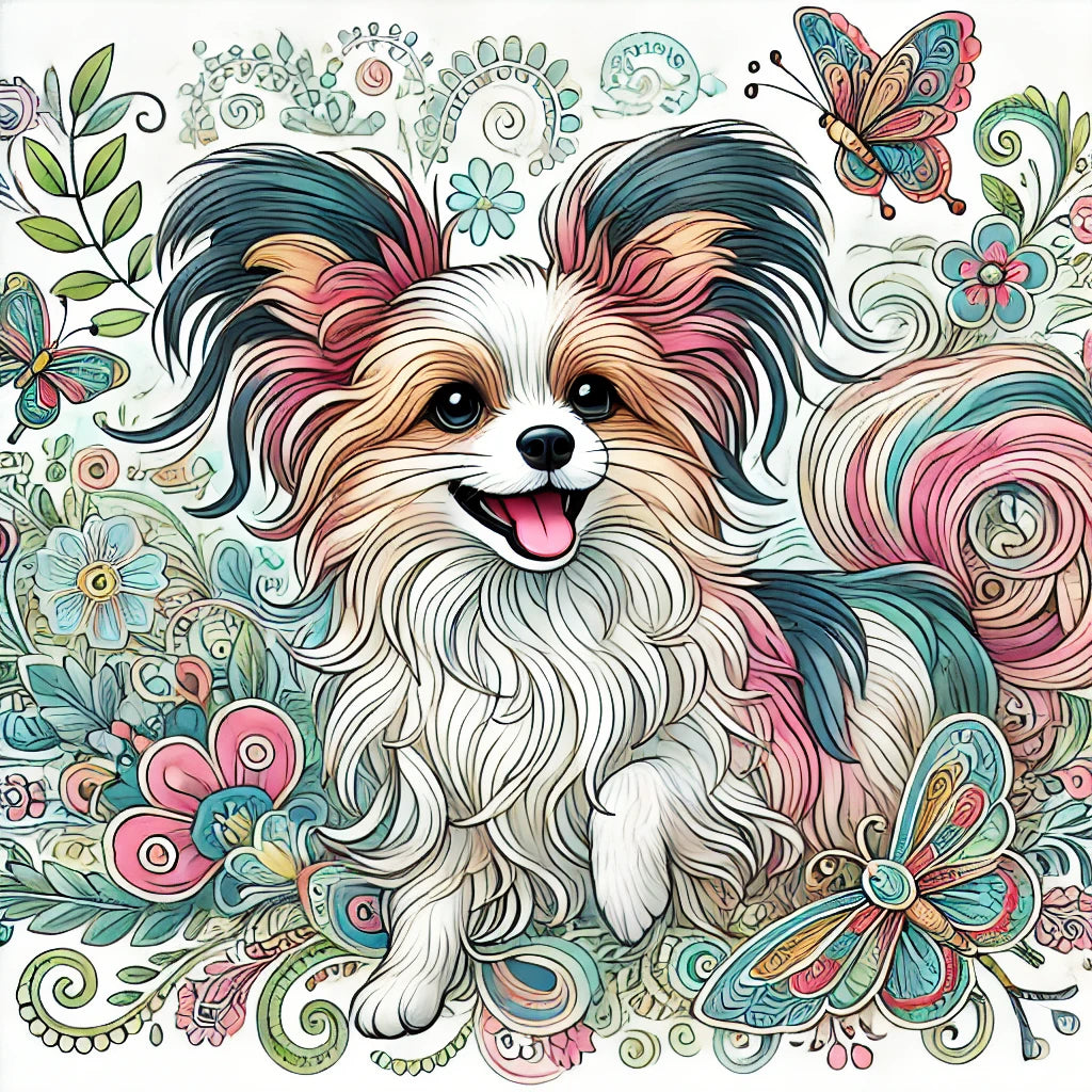 Color This Papillon Pup! 🖍️🐾