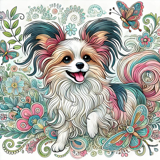 Color This Papillon Pup! 🖍️🐾