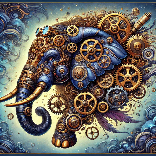 Gear Up for Creative Fun with Today’s Free Steampunk Elephant! 🐘🛠️