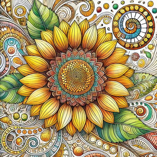 Find Your Sunshine with this Free Sunflower Coloring Page 🌻