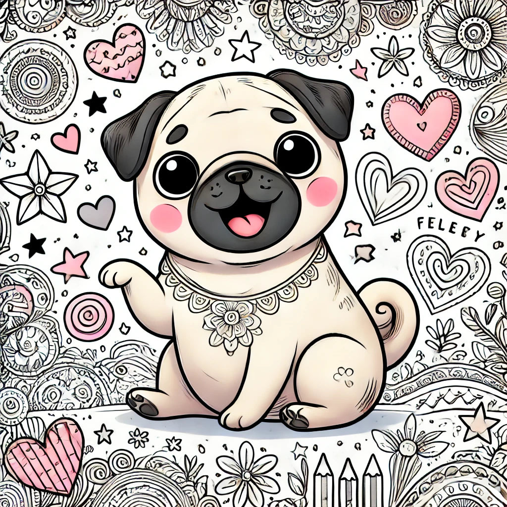 Color Your Day Bright with This Pug Freebie! 🐕🎉