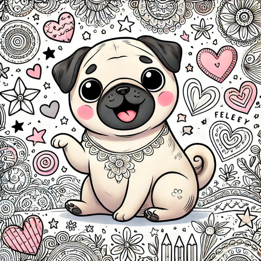 Color Your Day Bright with This Pug Freebie! 🐕🎉
