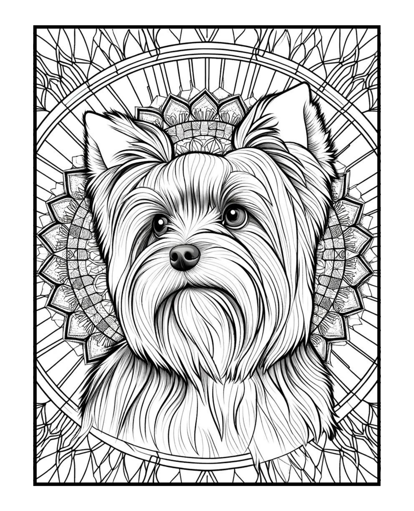 Yorkshire Terrier - Adult Coloring Book