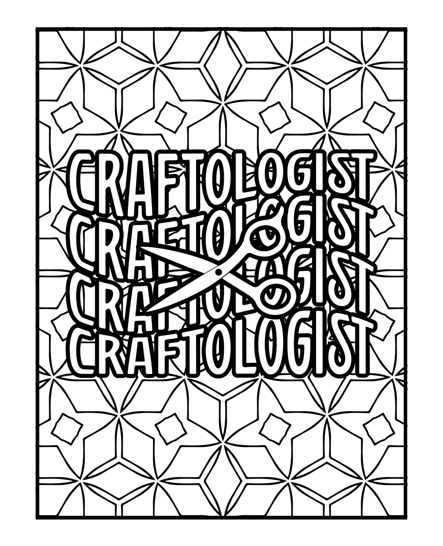 Crafty - Ultimate Adult Coloring Book For Stress Relief and Creativity