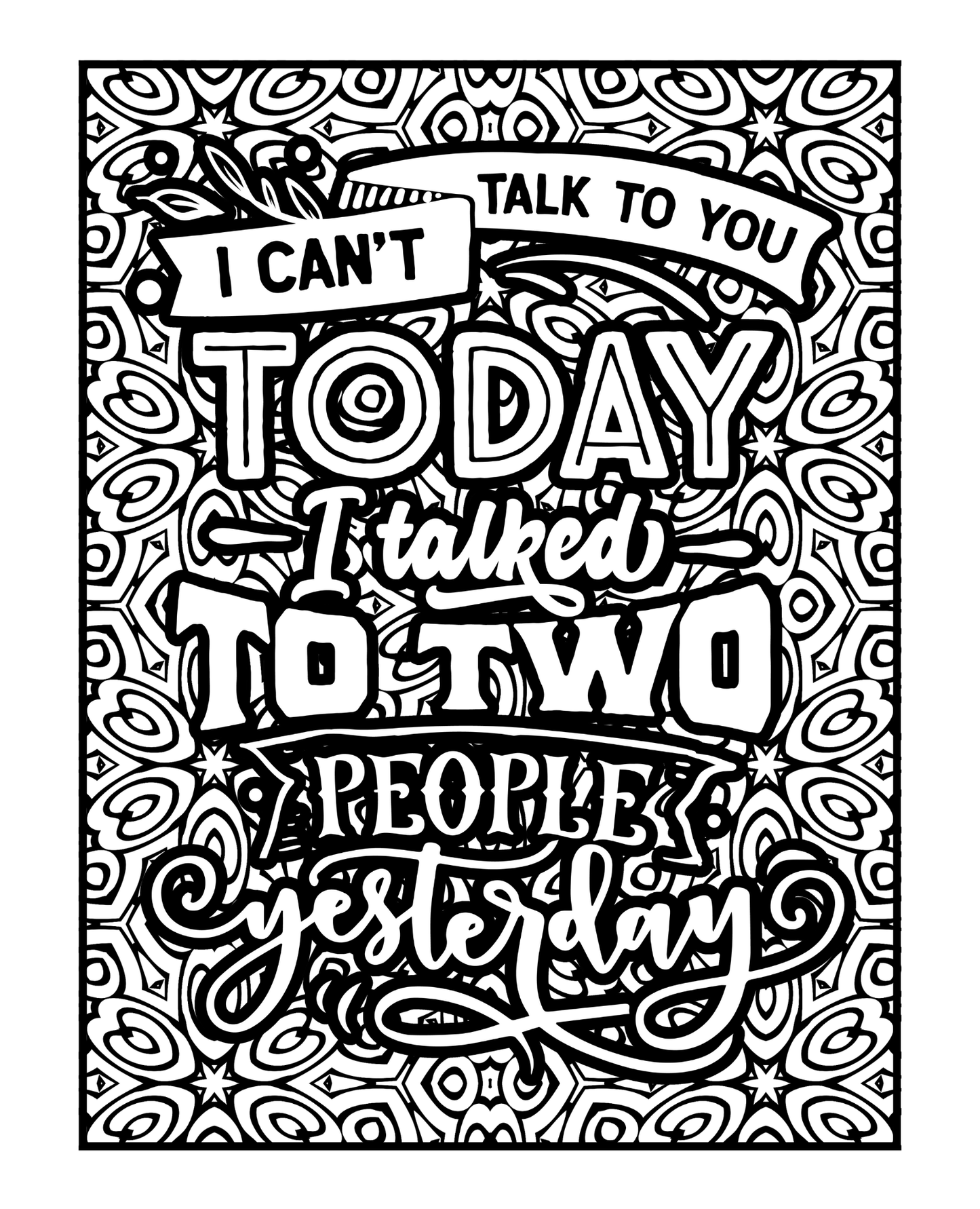 Introvert - Adult Coloring Book