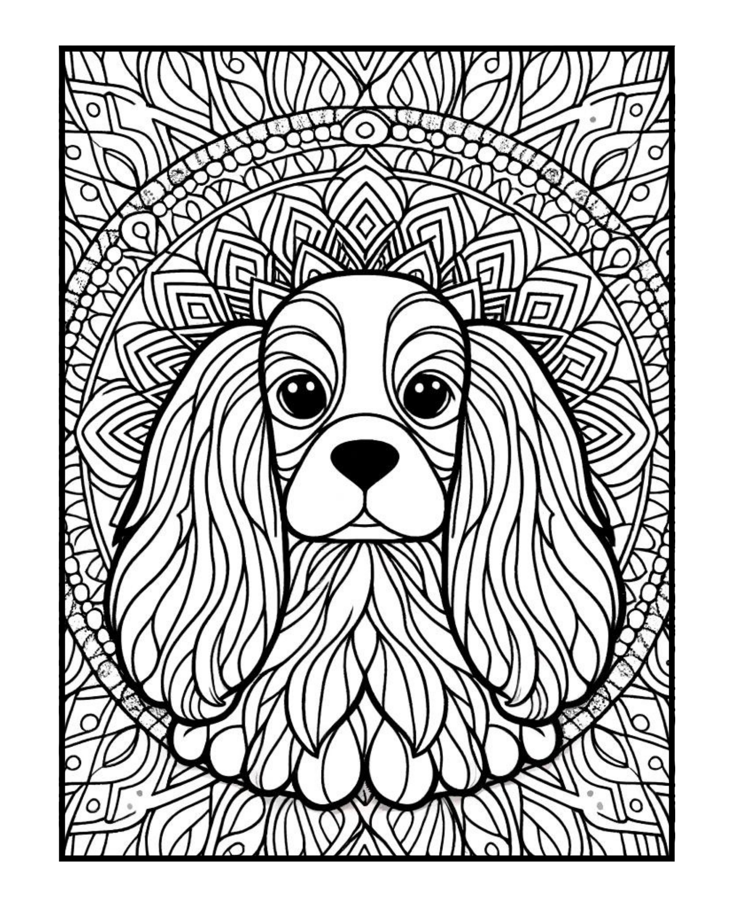 Cocker Spaniel - Adult Coloring Book