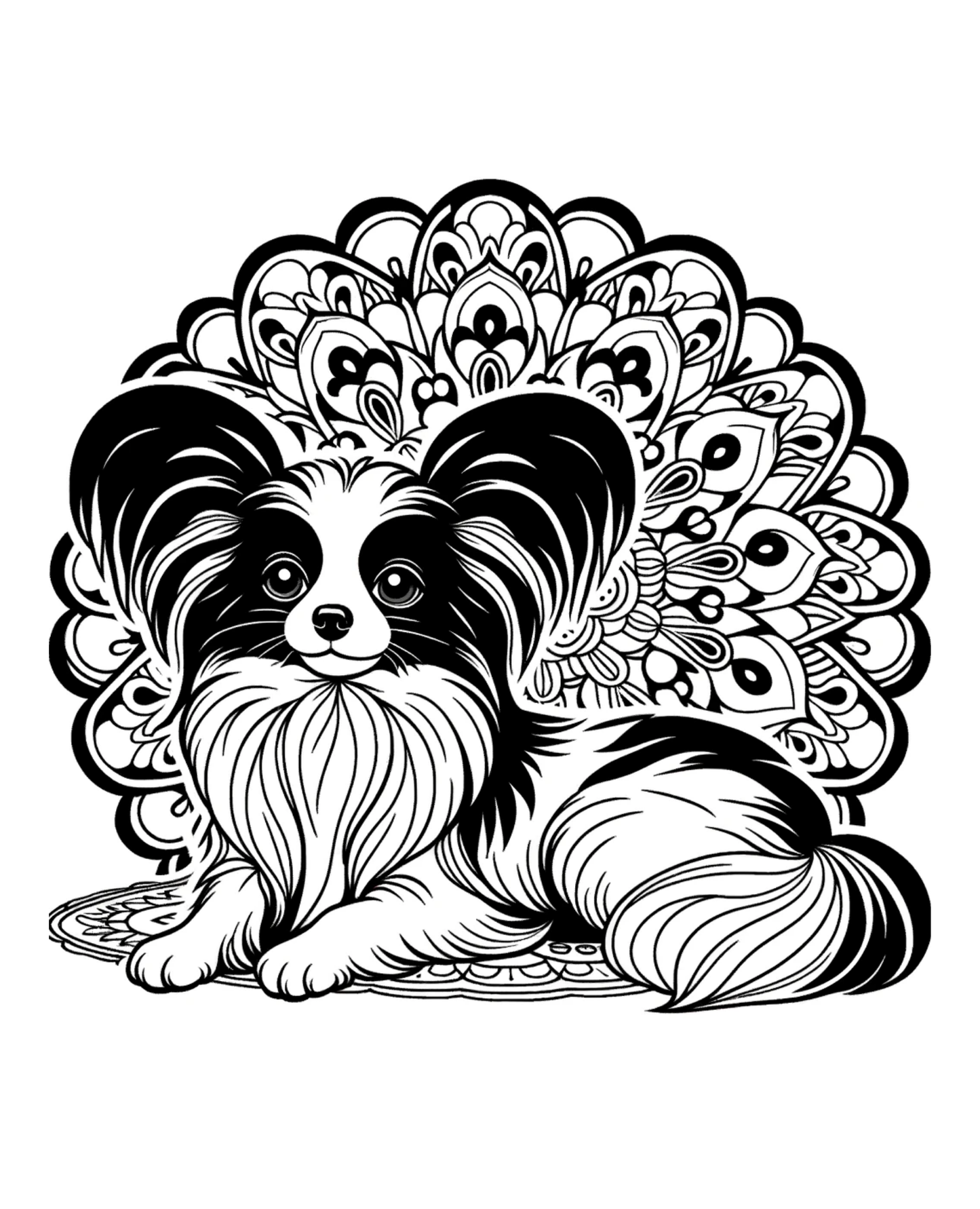 Papillon - Adult Coloring Book
