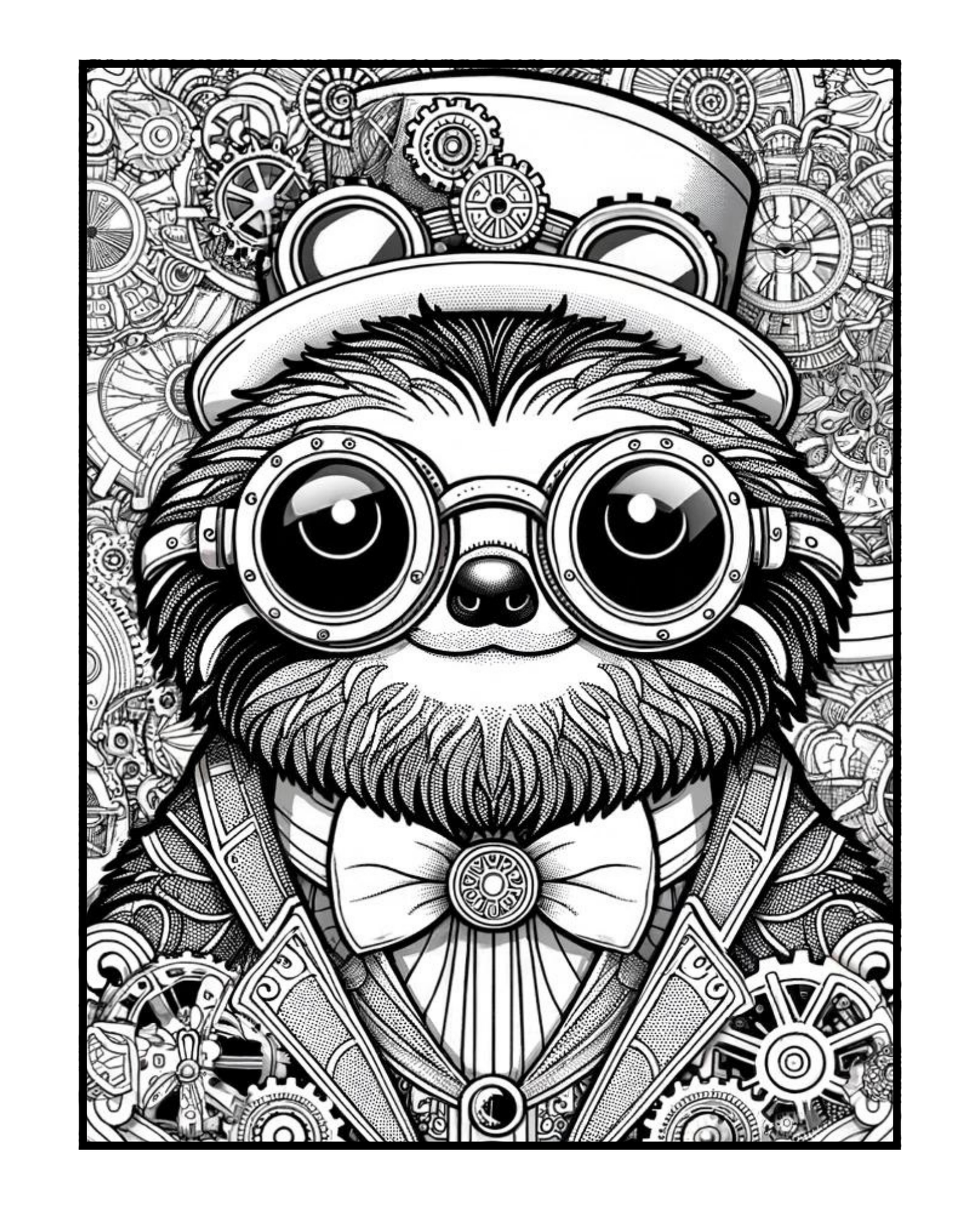 Steampunk Sloths - Adult Coloring Book