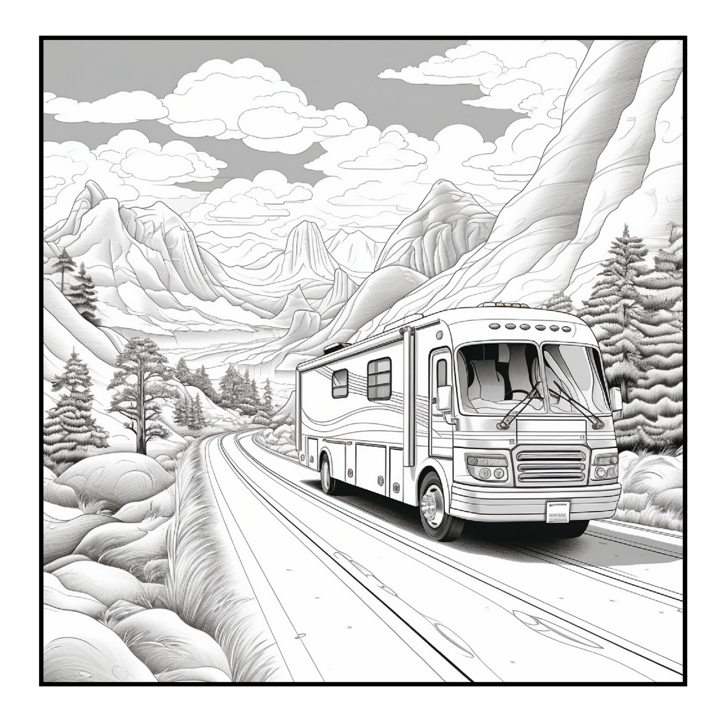 RV Road Trip - Adult Coloring Book