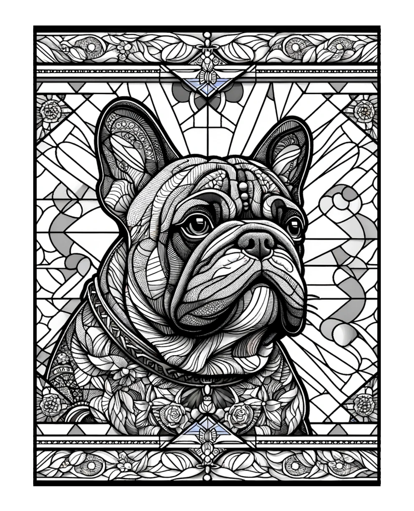 French Bulldog - Adult Coloring Book