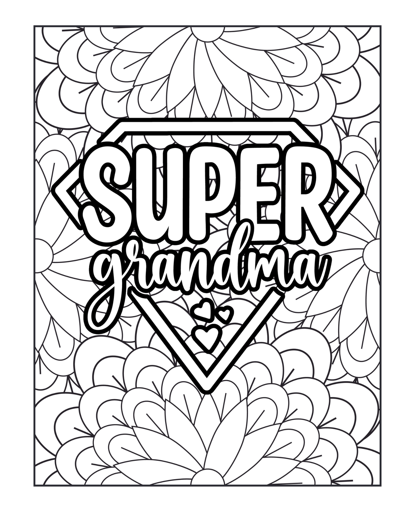 Celebrating Grandma - Adult Coloring Book