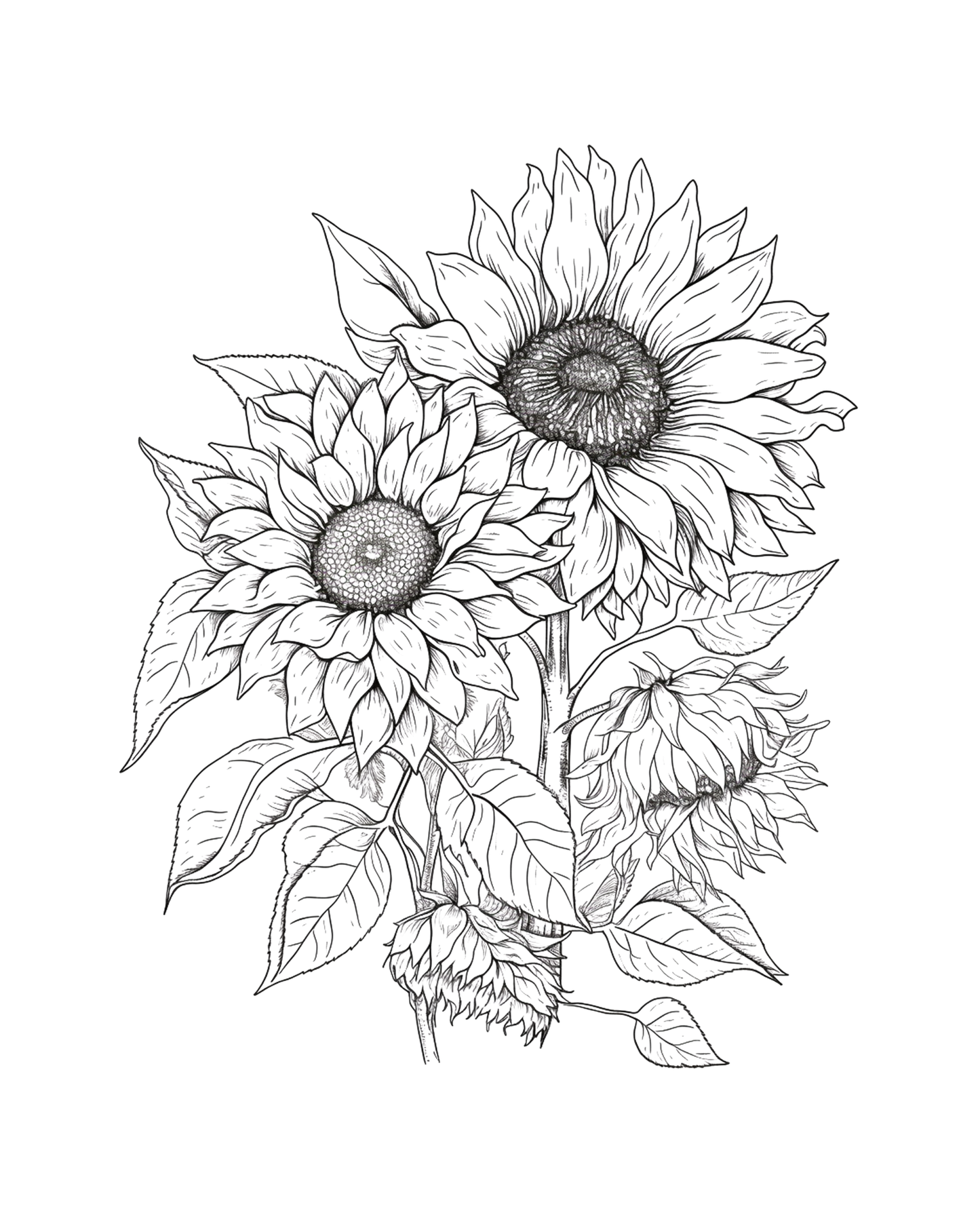 Bloom Where You Are Planted - Sunflower Adult Coloring Book