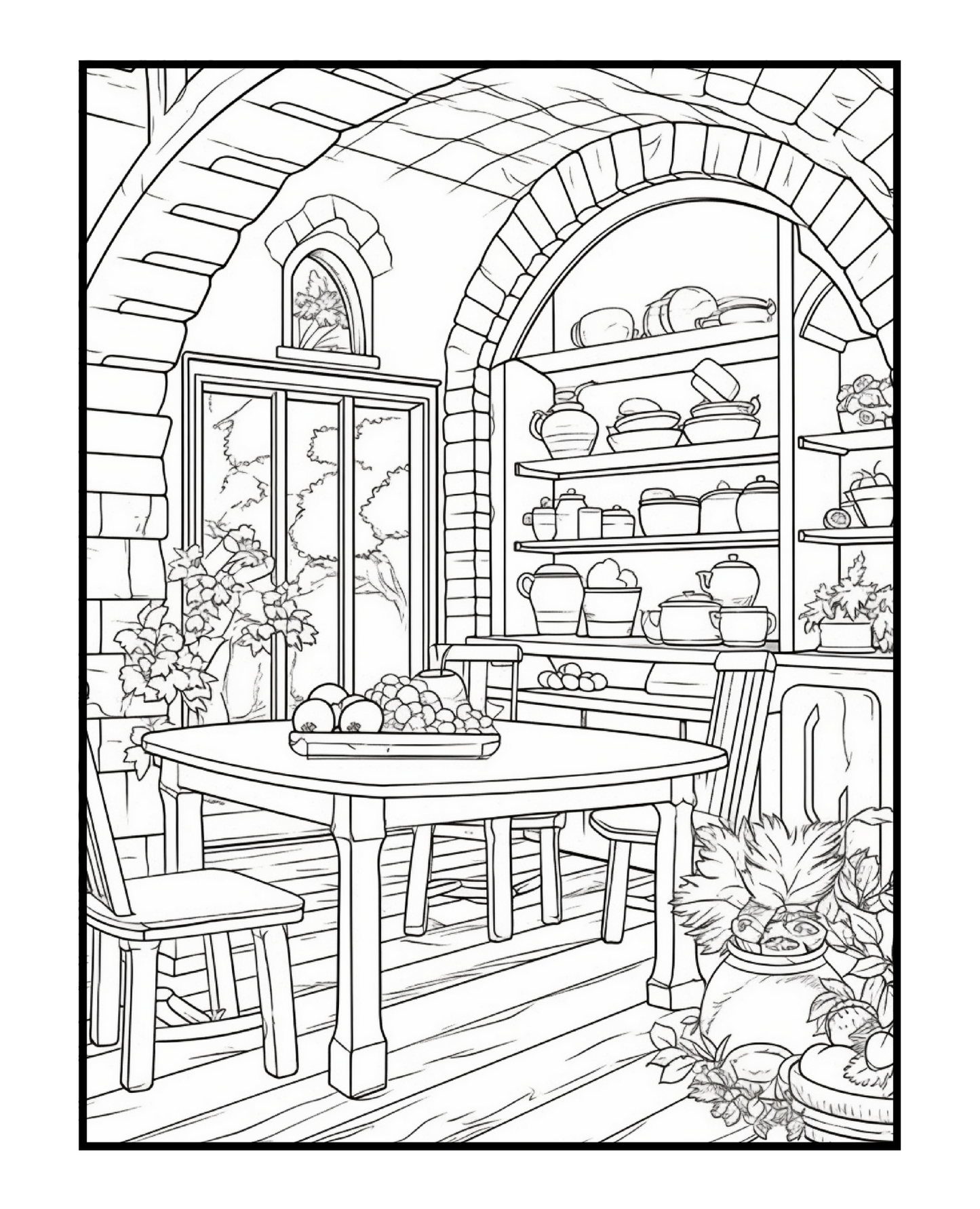 Cozy Kitchen Escapes: An Adult Coloring Adventure