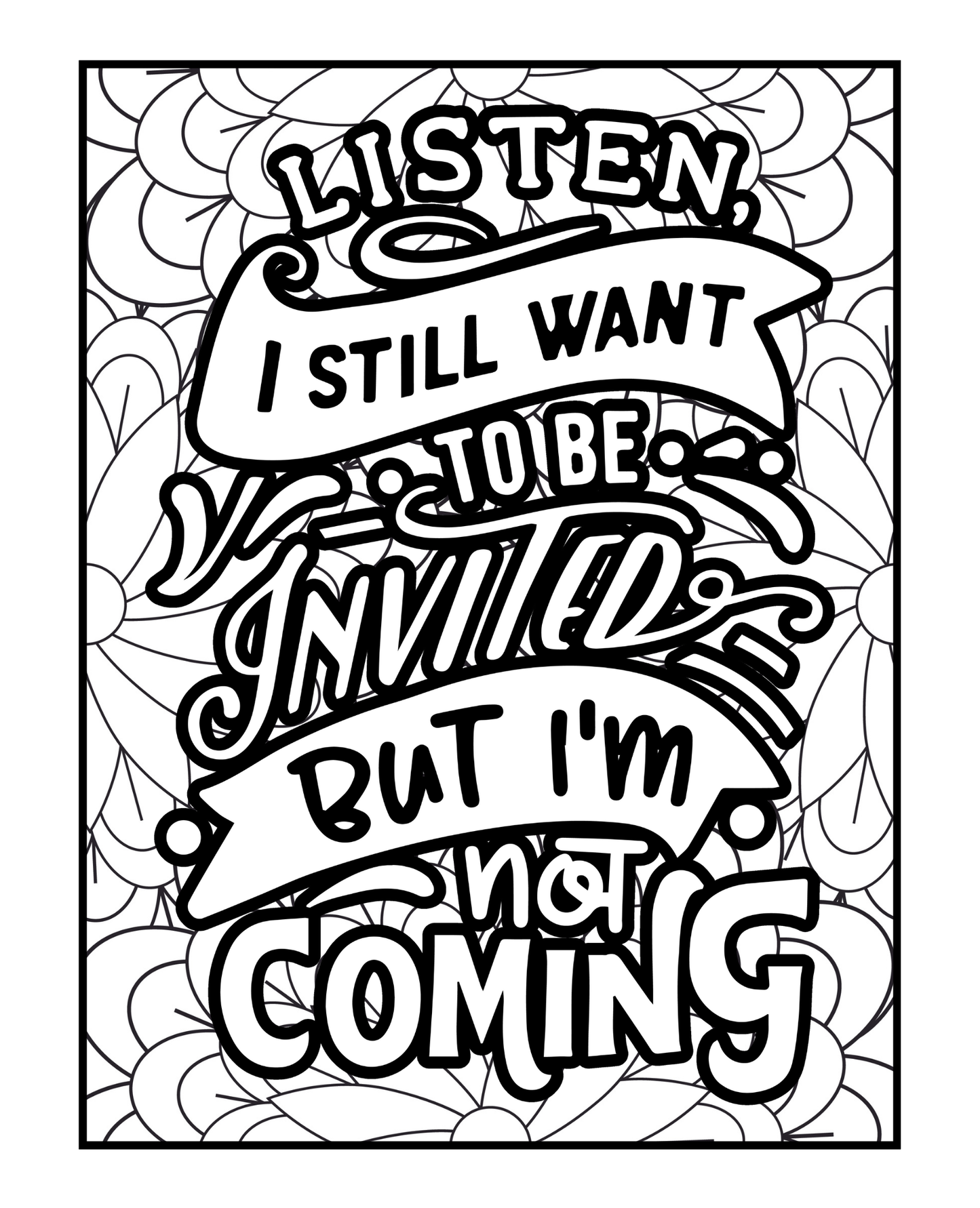 Introvert - Adult Coloring Book