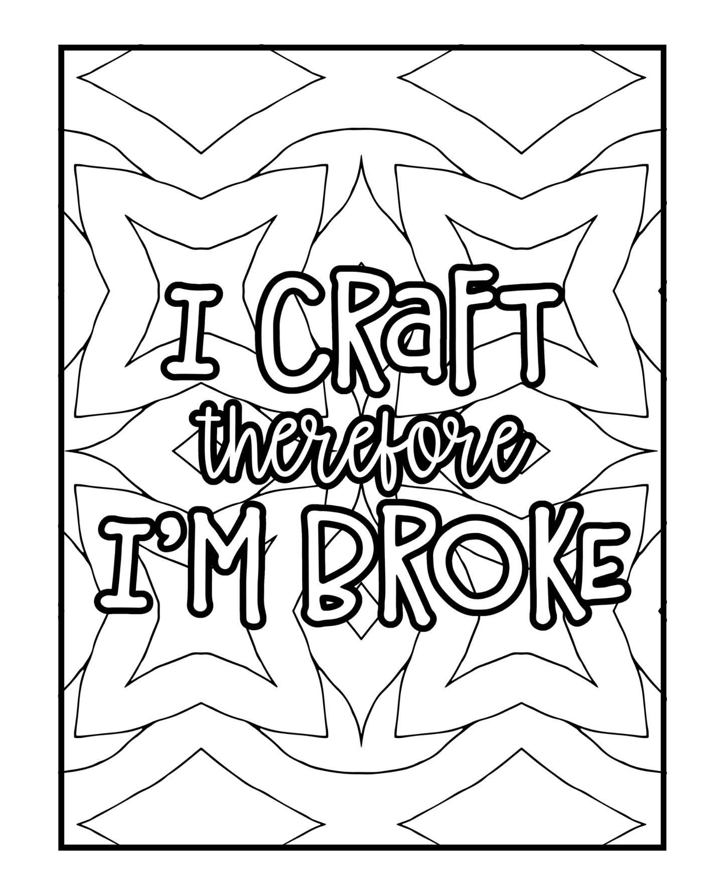 Crafty - Ultimate Adult Coloring Book For Stress Relief and Creativity