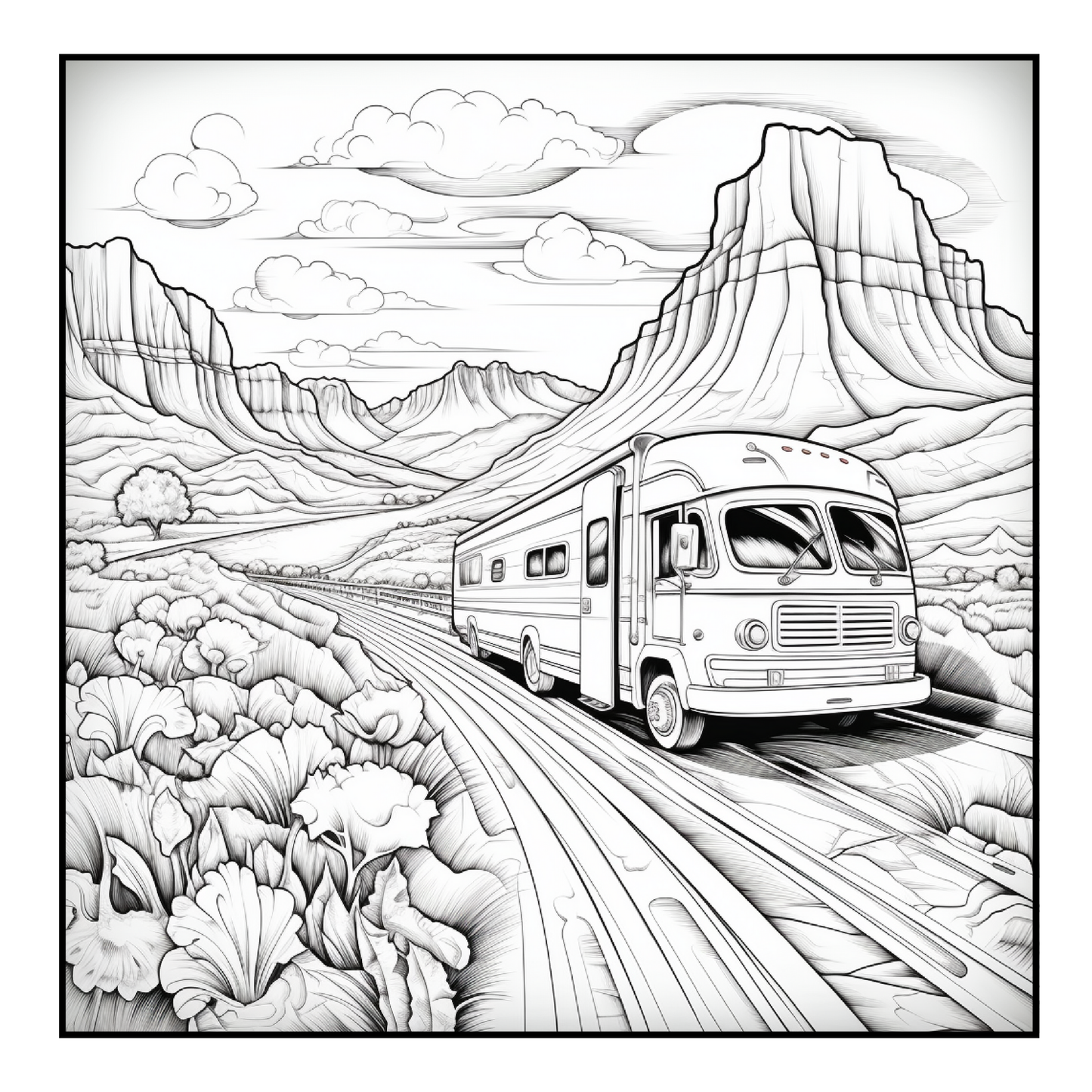 RV Road Trip - Adult Coloring Book