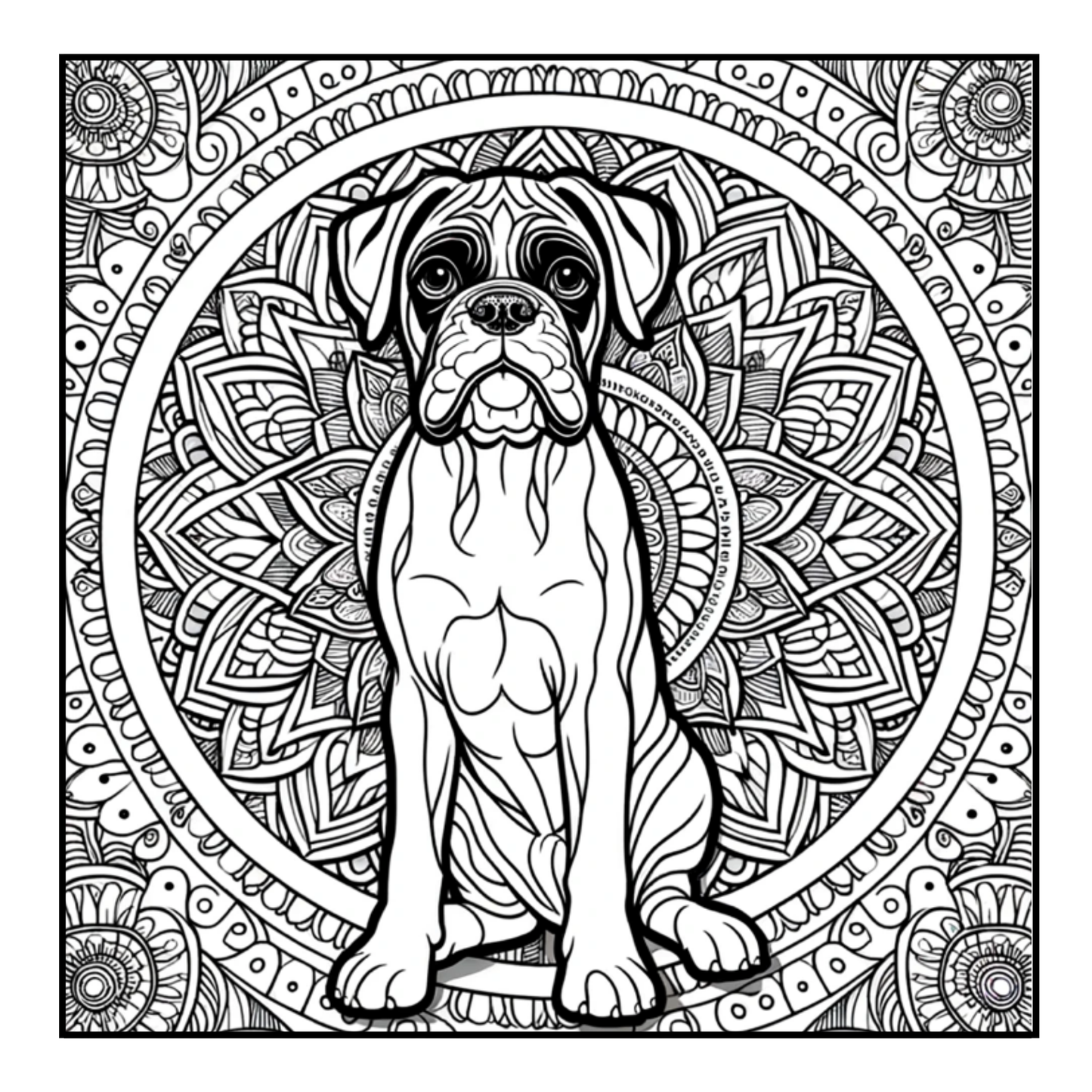 Boxer - Adult Coloring Book