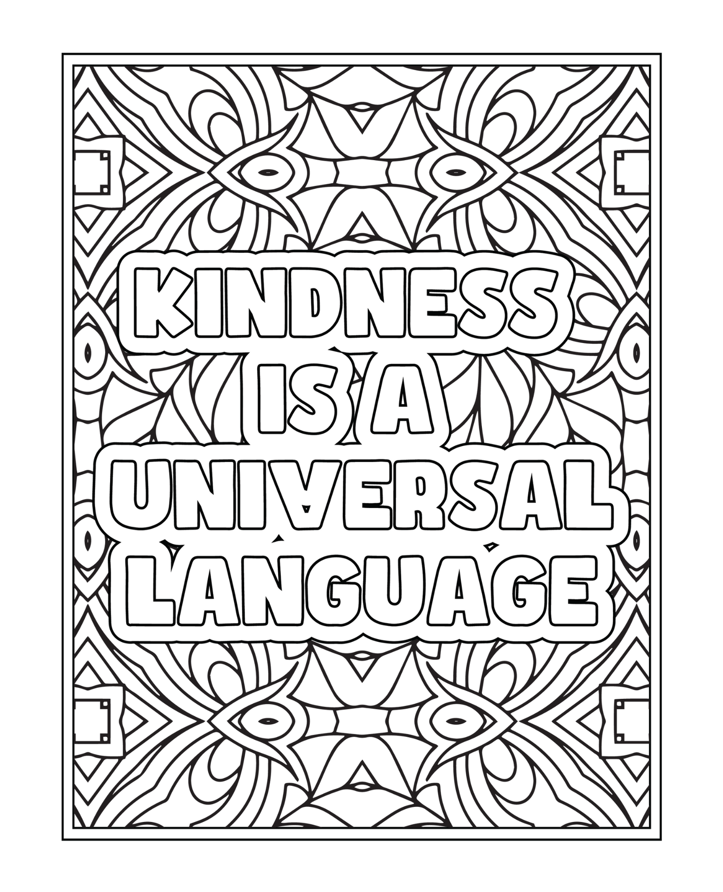 Kindness Is My Superpower - Adult Coloring Book