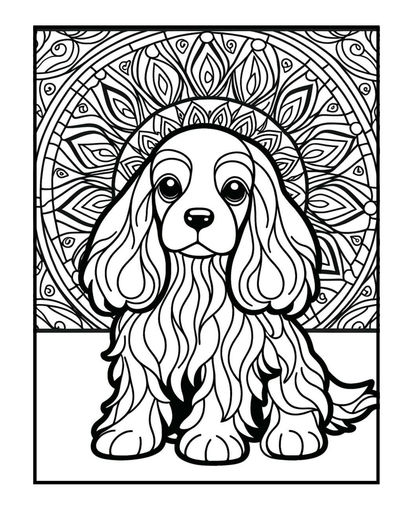 Cocker Spaniel - Adult Coloring Book