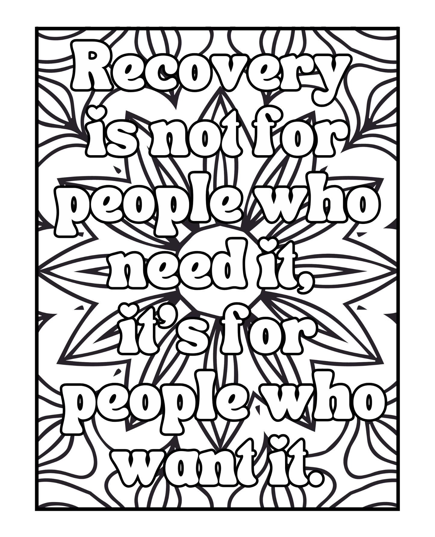 Recovery Mode: ON - Adult Coloring Book