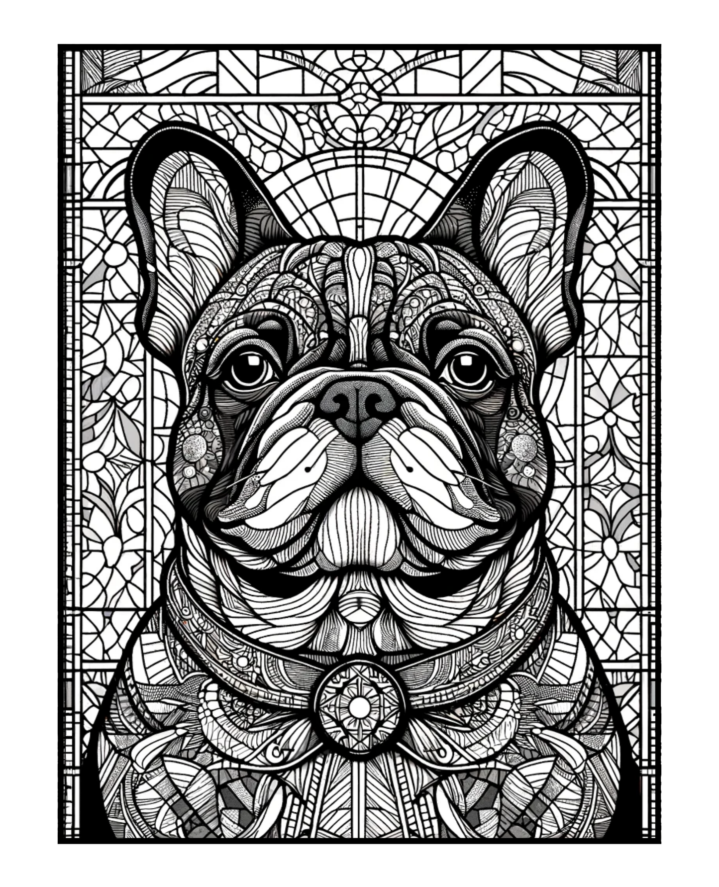 French Bulldog - Adult Coloring Book