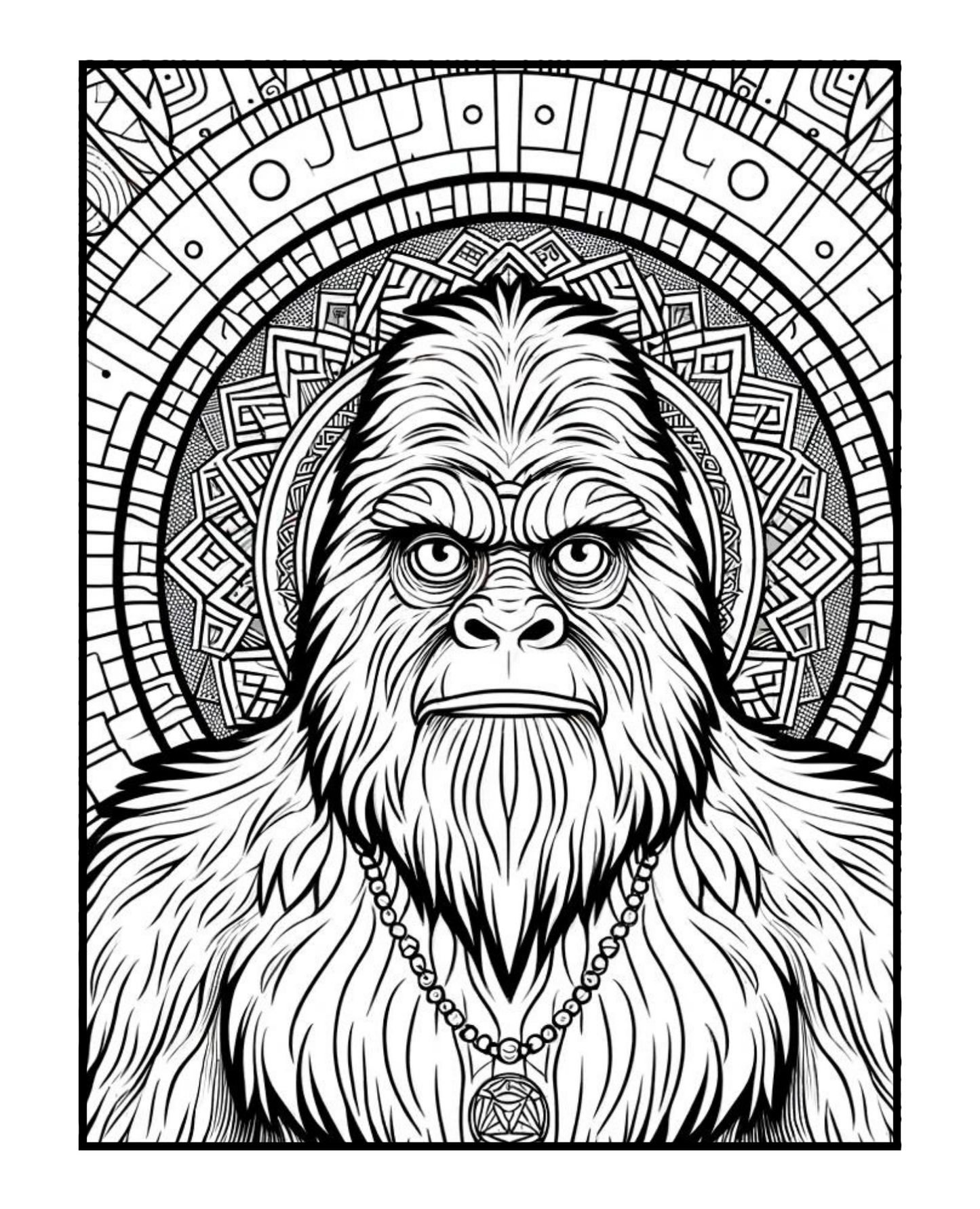 Bigfoot/Sasquatch - Adult Coloring Book