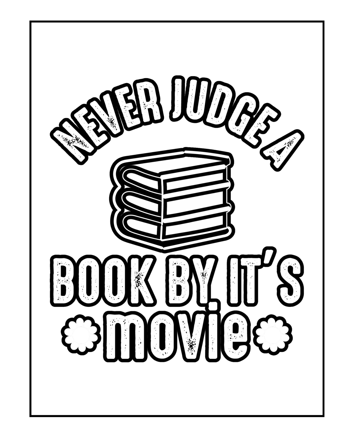 Beyond Black and White - Bold and Easy - A Book Lovers Adult Coloring Book