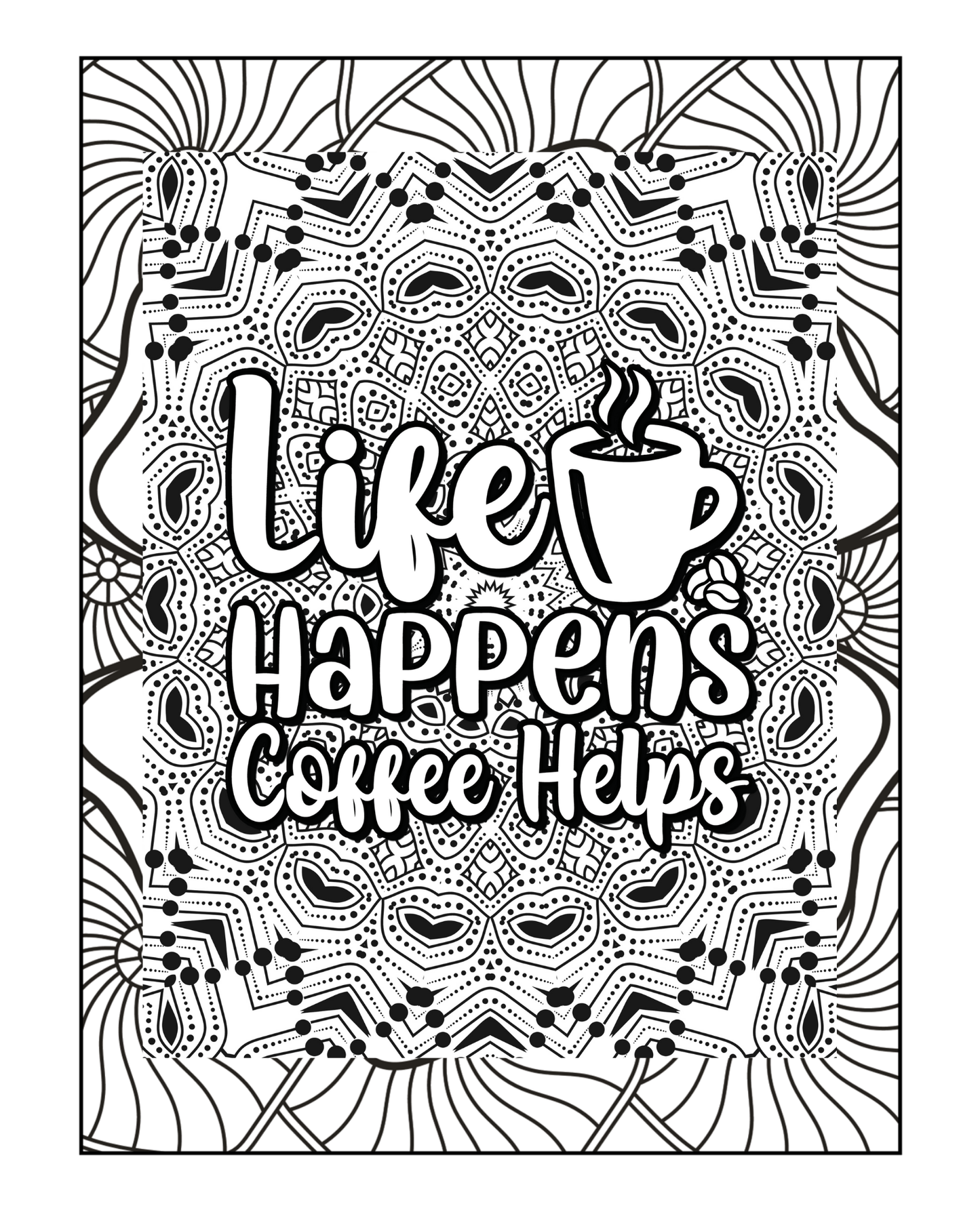 Coffee Loading - Adult Coloring Book