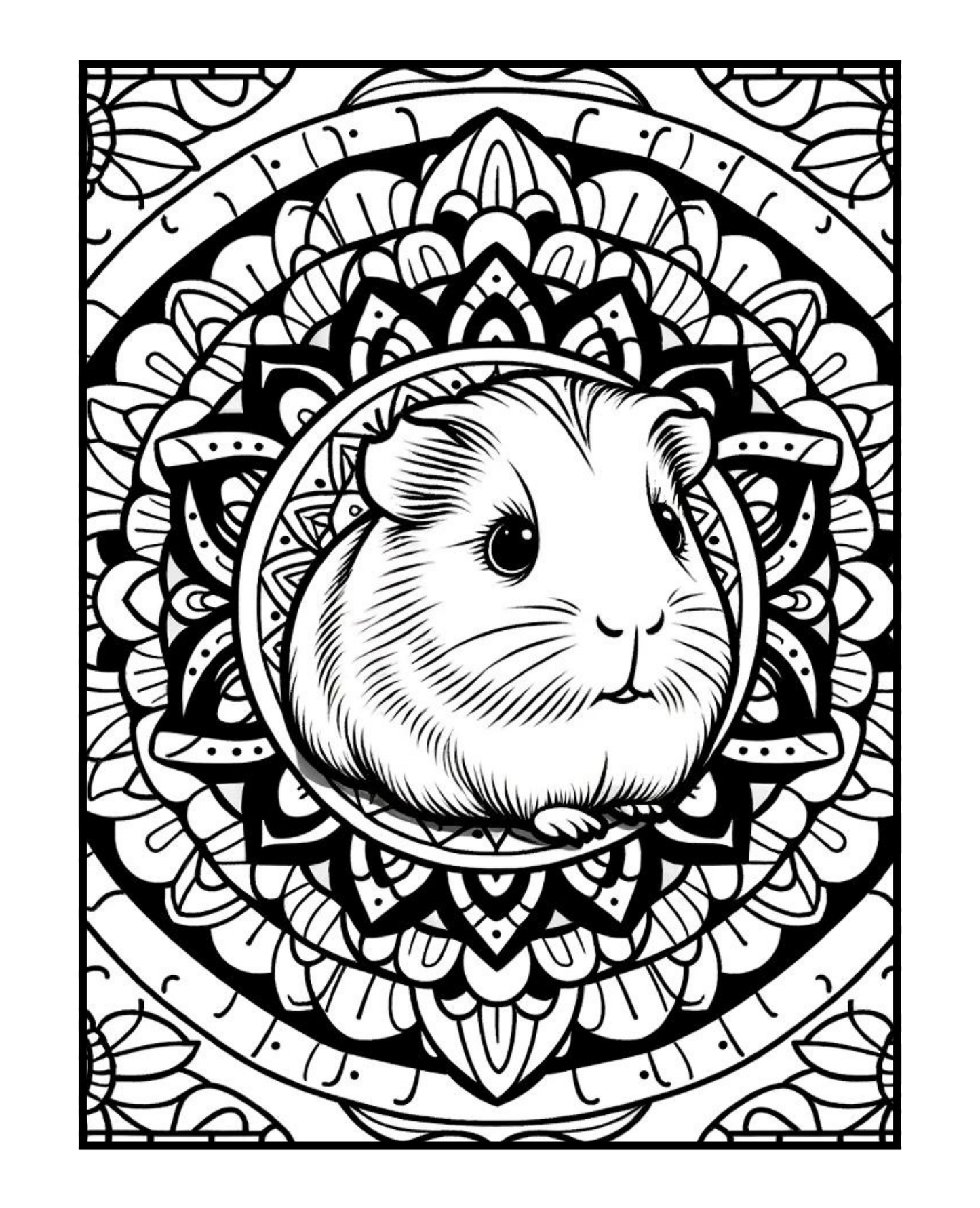 Guinea Pig - Adult Coloring Book