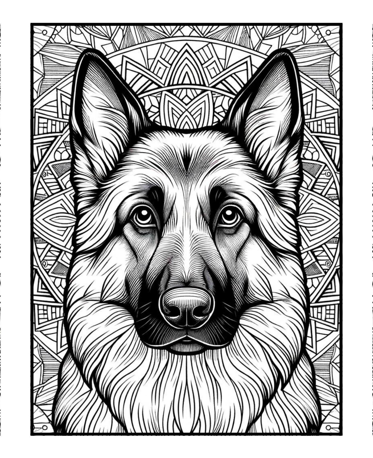 German Shepherd - Adult Coloring Book