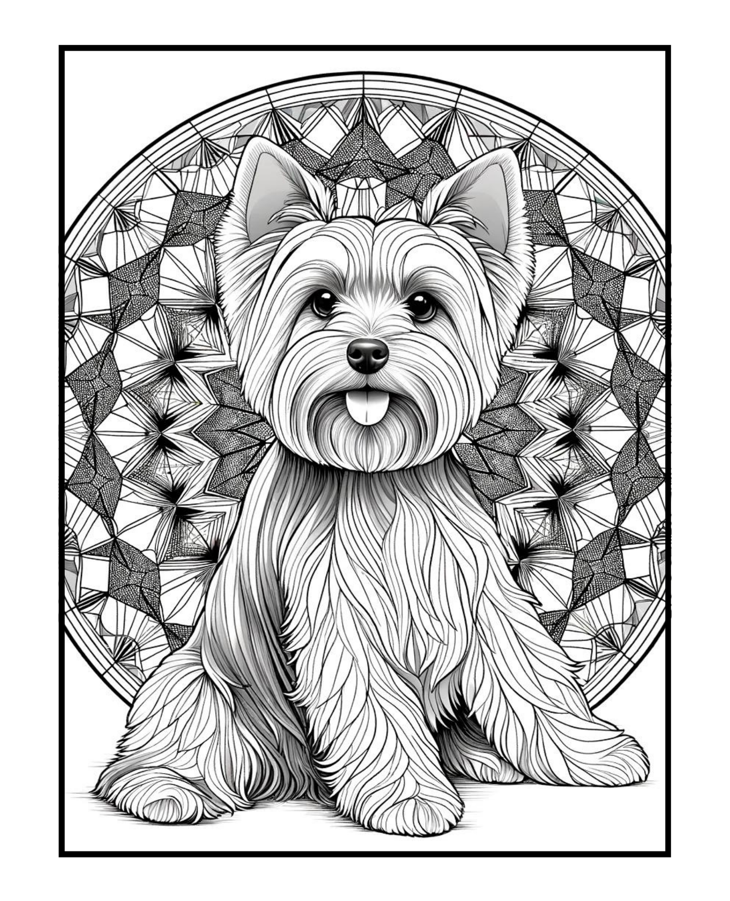 Yorkshire Terrier - Adult Coloring Book