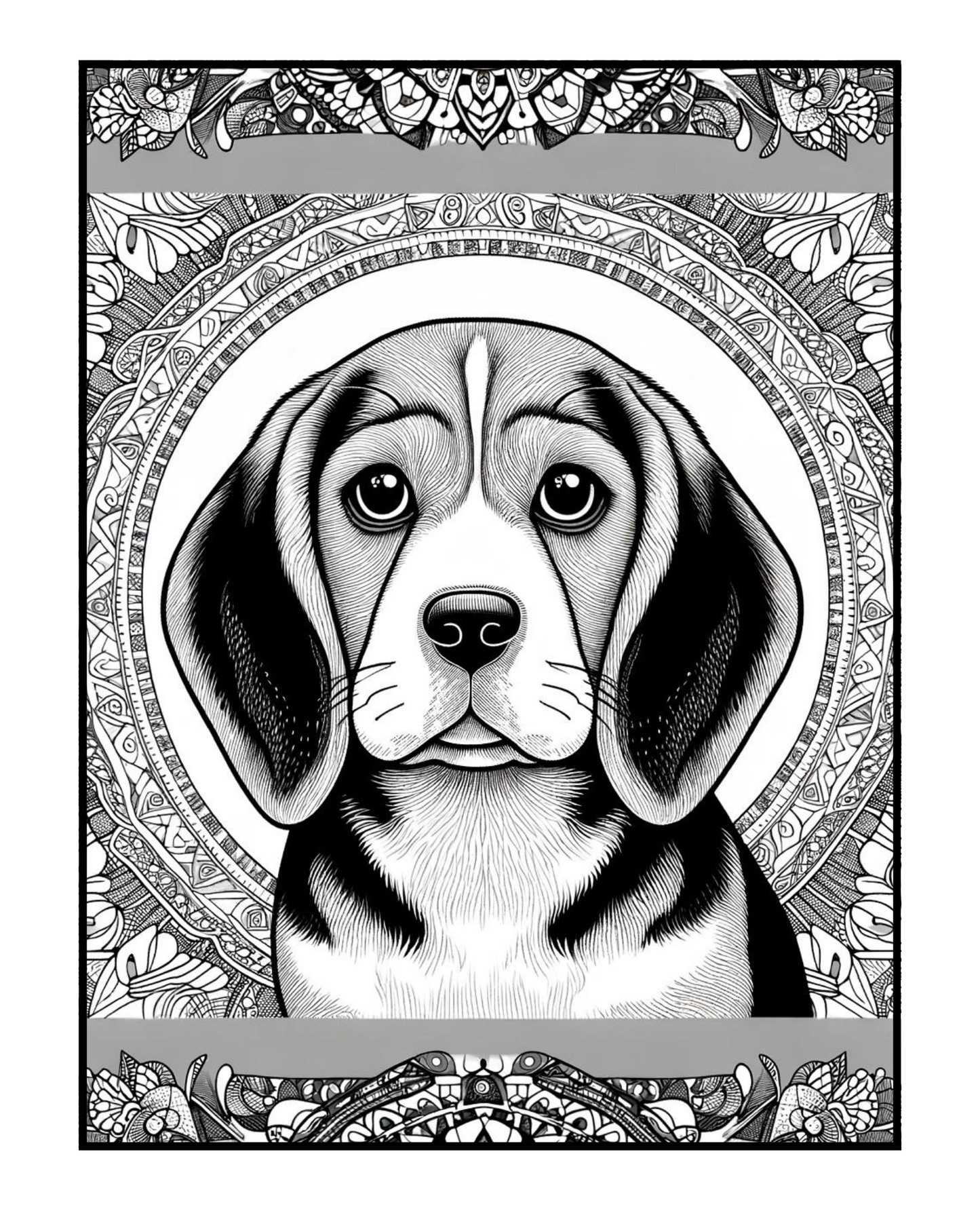 Beagle - Adult Coloring Book